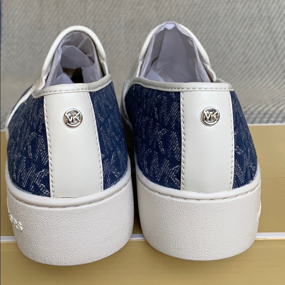 MICHAEL KORS TEDDY SLIP ON DENIM JACQUARD DENIM/Op - Picture 10 of 16